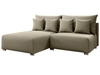 Ecksofa L-Form Links mit Schlaffunktion und Bettkasten Ronni Beige