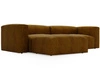 Ecksofa L-Form Links Moderne Cord Ecksofa Landi Honigfarben