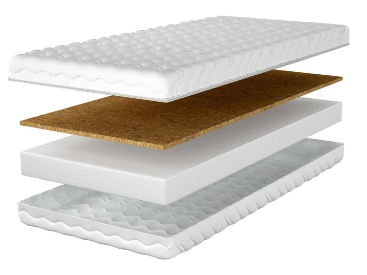 Schaumstoffmatratze mit Kokosmatte und abnehmbarem Bezug Tomi 15 120x200