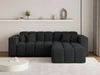 Ecksofa L-Form Rechts Moderne Ecksofa Loopo Schwarz