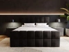 Boxspringbett mit Bettkasten 140x200 Alicante Schwarz