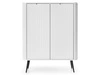 Türkommode Viva Weiß auf Schwarzen Beinen