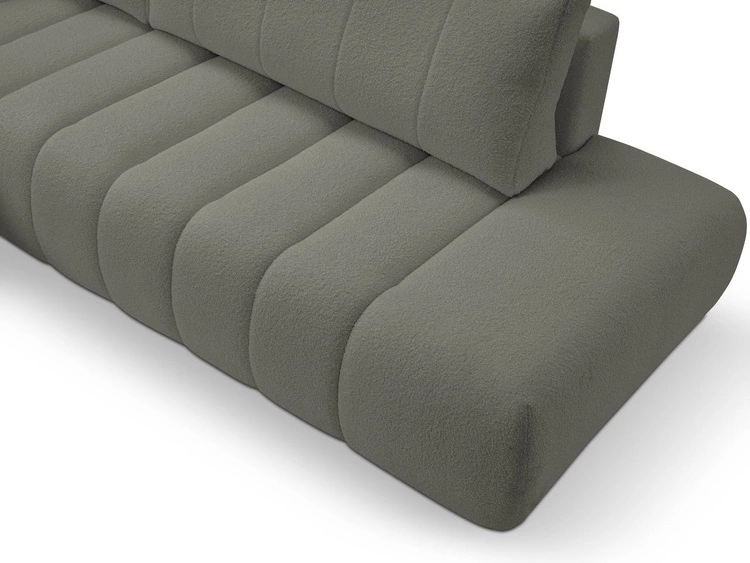 Ecksofa mit Schlaffunktion und Bettkasten Rechts Adoro Grau