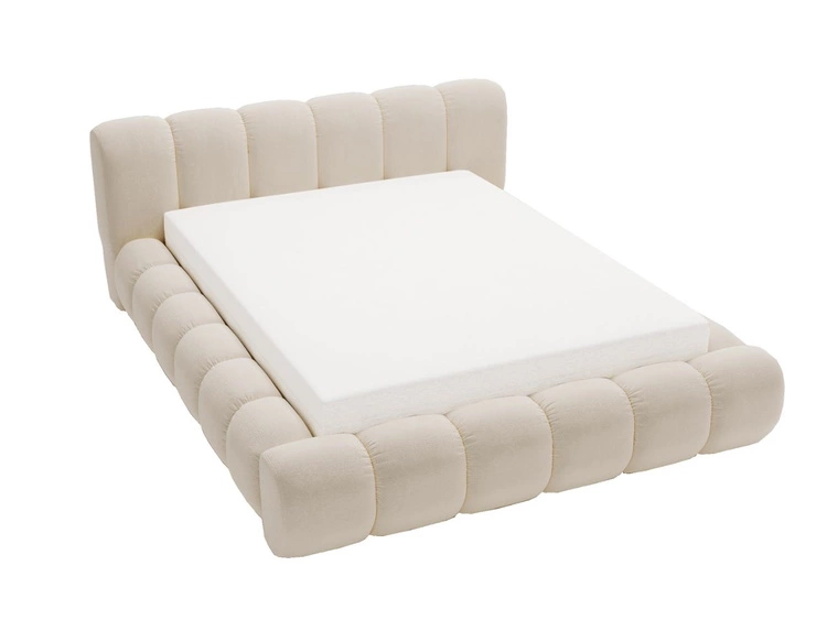 Polsterbett mit Bettkasten und Lattenrost 140x200 Doria Beige