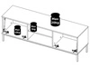 TV-Lowboard mit Türen 150 cm Soroko Schwarz