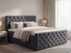 Boxspringbett mit Bettkasten 180x200 Montego Dunkel grau