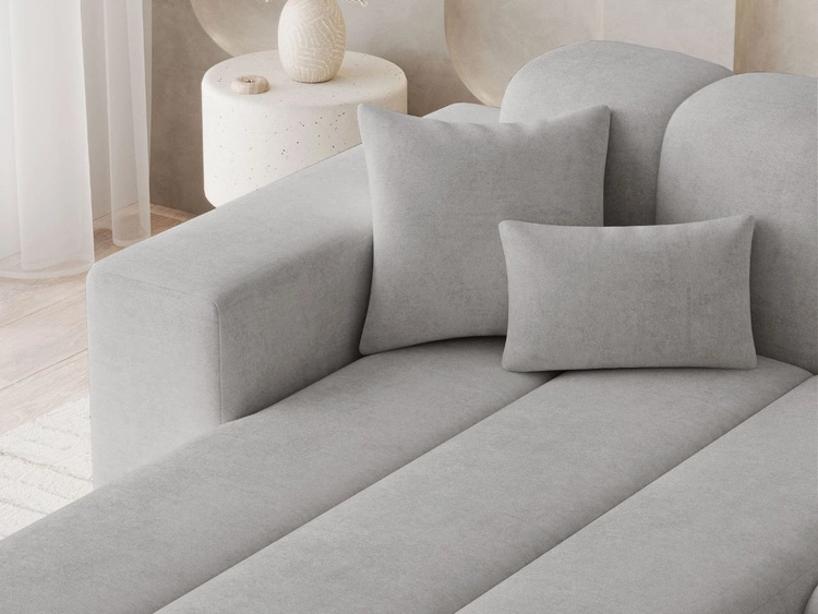 Ecksofa L-Form Links Nork Grau