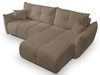 Ecksofa L-Form mit Schlaffunktion und Bettkasten Bene Braun