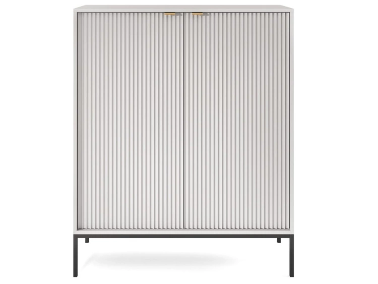 Türkommode Amber Grau, Schwarz Frame