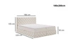 Boxspringbett mit Bettkasten 180x200 Canolo Hellgrau