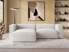 Ecksofa L-Form Links Moderne Cord Ecksofa Landi Hellbeige