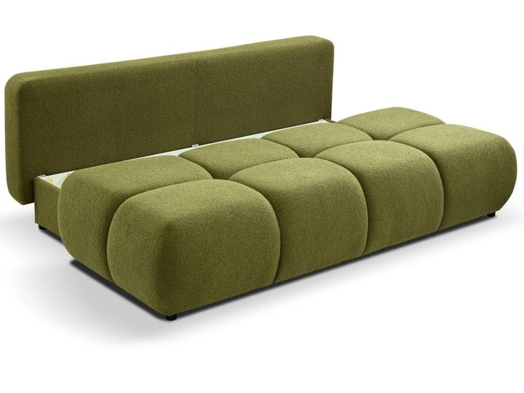 Schlafsofa mit Bettfunktion und Bettkasten Milet Grün