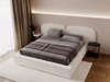 Polsterbett mit Bettkasten und Lattenrost 120x200 Palermo Creme