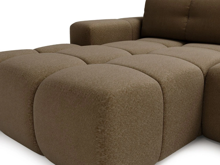 Ecksofa L-Form Links mit Schlaffunktion und Bettkasten Montero Braun