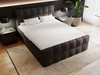 Boxspringbett mit Bettkasten 160x200 Bouclé-Stoff Alicante Schwarz