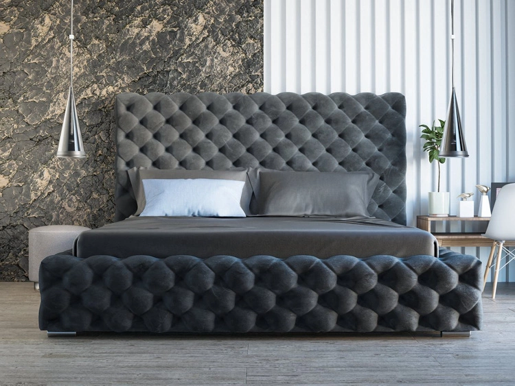 Polsterbett mit Bettkasten und Lattenrost 180x200 Heaven Anthrazit