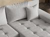 Ecksofa L-Form mit Schlaffunktion und Bettkasten Sonia Grau