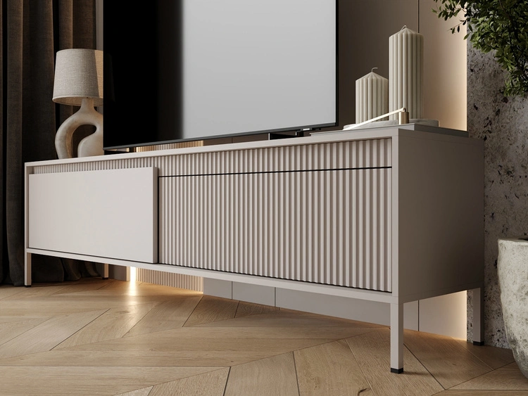 TV-Lowboard mit Türen 187 cm Sorano Beige