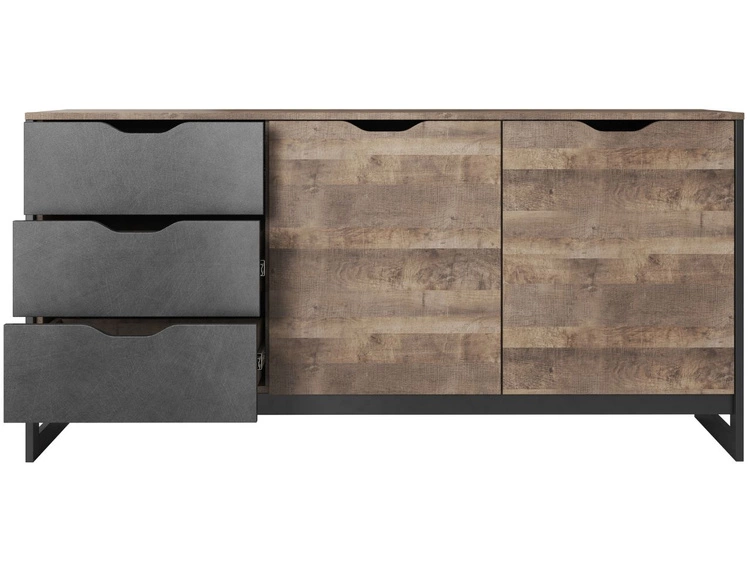 Kommode mit Türen und Schubladen Denis Dunkelbraun