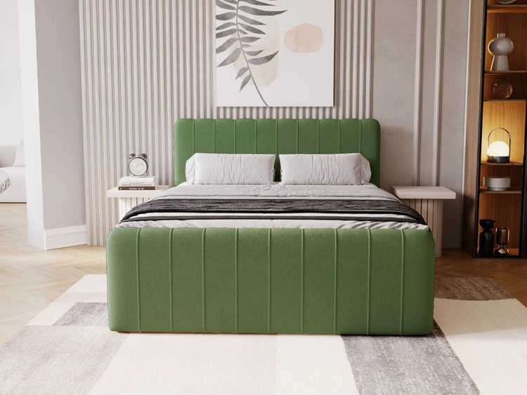 Boxspringbett mit Bettkasten 180x200 Osteno Grün