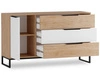 Kommode mit Türe und Schubladen Vigo Hickory Weiß matt