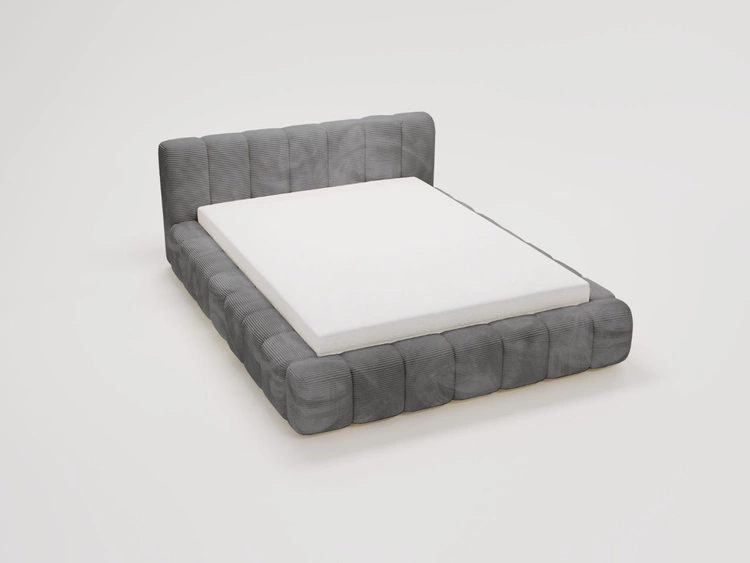 Polsterbett mit Bettkasten und Lattenrost 120x200 Ibiza Graphit