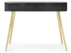 Schminktisch Viva Schwarz auf Goldenen Beinen