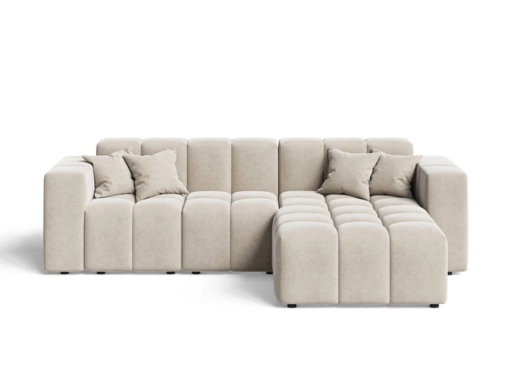 Ecksofa L-Form Rechts Moderne Ecksofa Loopo Beige