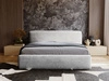 Polsterbett mit Bettkasten und Lattenrost 180x200 Monza Hellgrau