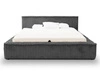 Polsterbett mit Bettkasten und Lattenrost 160x200 Lago Grau