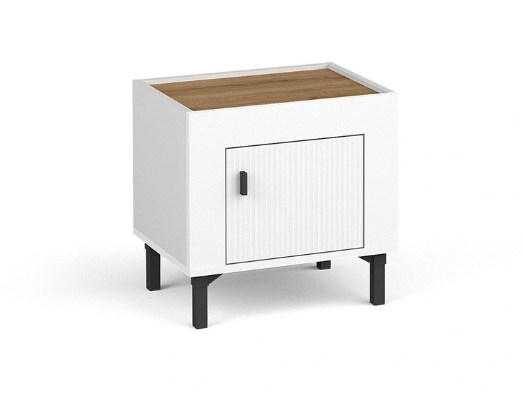 Nachtschrank mit schrank Messina Weiß