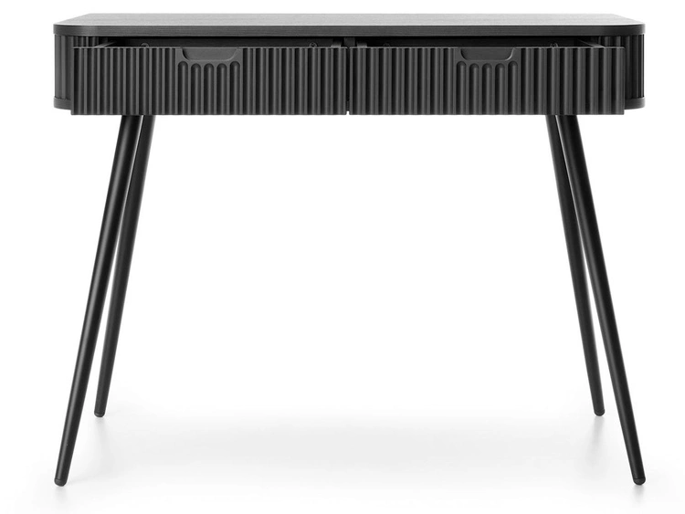 Schminktisch Viva Schwarz auf Schwarzen Beinen