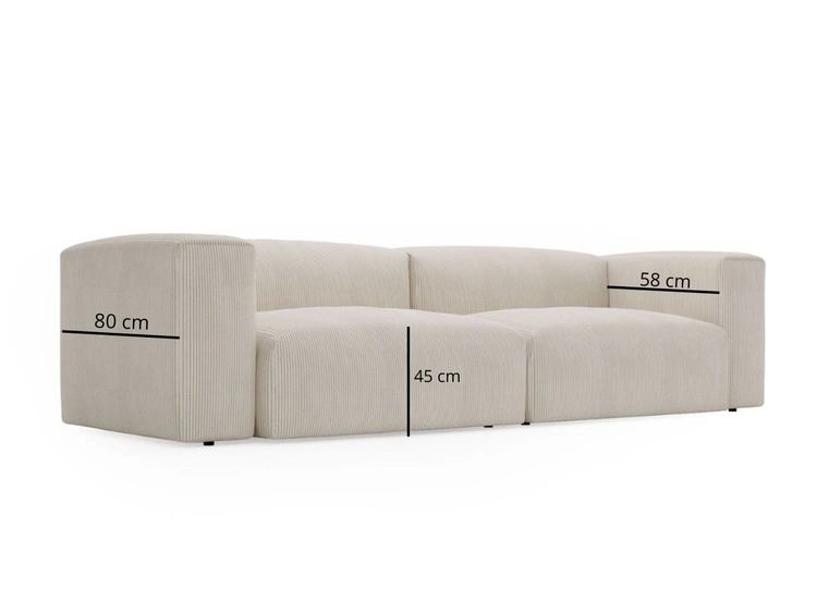 Sofa Moderne Cord Sofa für Wohnzimmer Landi Grün