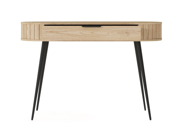 Schminktisch mit schwarzen Metallbeinen Passione Eiche Cremona