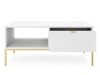 Couchtisch mit Stauraum Amber Weiß, Gold Frame