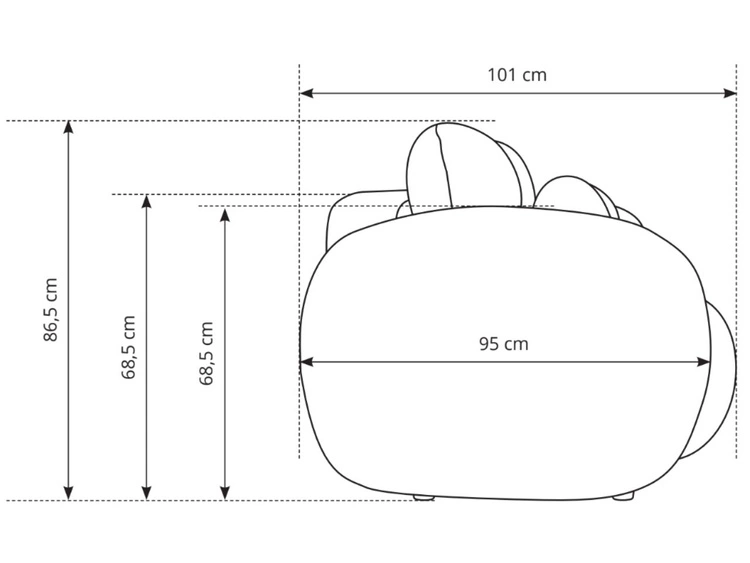 Schlafsofa mit Bettfunktion und Bettkasten Oreo Creme