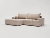 Ecksofa L-Form mit Schlaffunktion und Bettkasten Havi Links Beige
