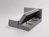 Boxspringbett mit Bettkasten 160x200 Canolo Grau
