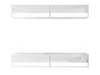 Hängende Wohnwand mit LED-Beleuchtung Aurelie Weiß Hochglanz