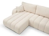 Ecksofa mit Schlaffunktion und Bettkasten Links Adoro Hellbeige