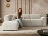 Ecksofa L-Form Links Eluno Hellbeige
