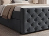 Boxspringbett mit Bettkasten 180x200 Montego Dunkel grau