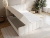 Boxspringbett mit Bettkasten 180x200 Bouclé-Stoff Cloud Beige