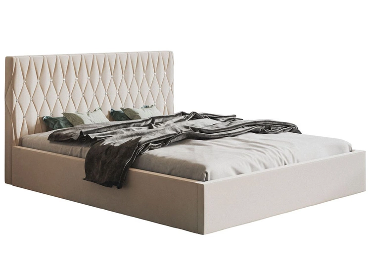 Polsterbett mit Bettkasten und Lattenrost 140x200 Benny Beige