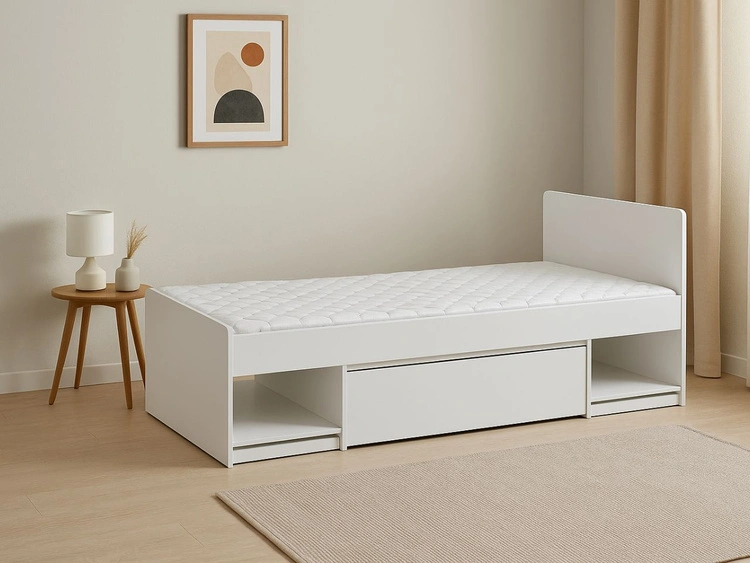 Einzelbett Arcadia Weiß