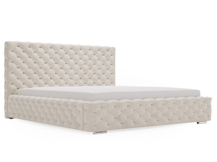 Polsterbett mit Bettkasten und Lattenrost 160x200 Astra Beige