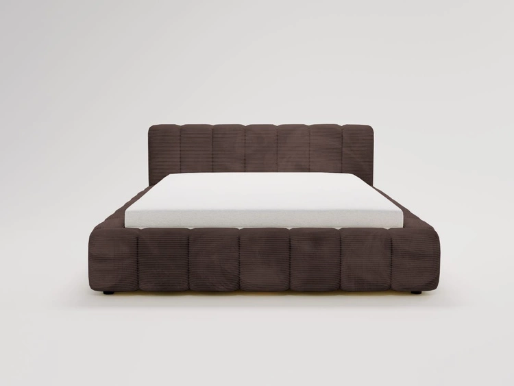 Polsterbett mit Bettkasten und Lattenrost 120x200 Ibiza Braun