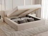Polsterbett mit Bettkasten und Lattenrost 160x200 Mali Beige