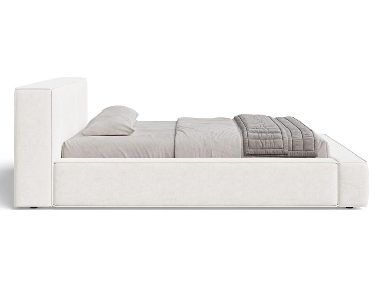 Polsterbett mit Bettkasten und Lattenrost 140x200 Mali Creme