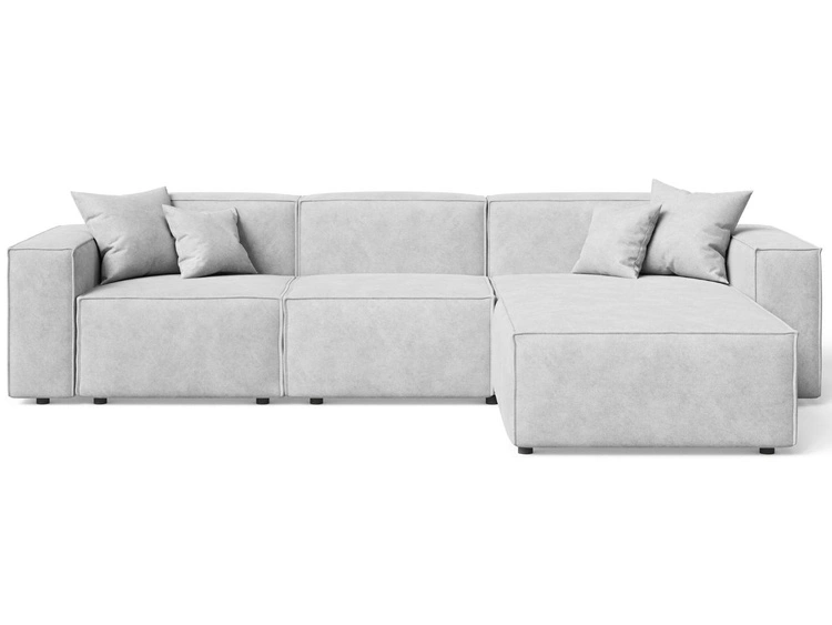 Ecksofa L-Form Rechts Arizona Hellgrau